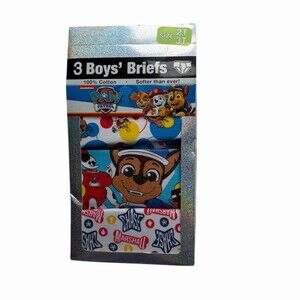 Nickelodeon PAW Patrol Boys Brief Underwear Multicolor 3-Pack Size 2T/3T